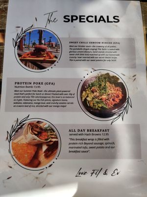 Spécial menu of october at Balance Bowl in Gzira