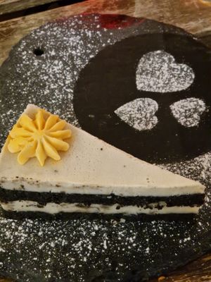 Salted caramel cake at Balance Bowl in Gzira