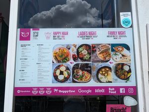 Main menu at Balance Bowl in Gzira