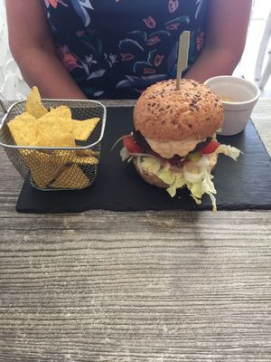 Nutty stack burger, lovely.  at Balance Bowl in Gzira