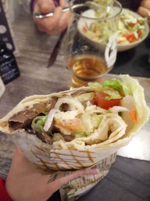 The Real Cypriot with cooling Mint Yoghurt Dip (6,95 €)  at Balance Bowl in Gzira