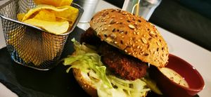 Delish burger. Really tasty. Would eat it again at Balance Bowl in Gzira