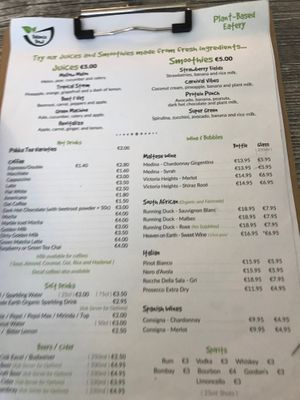 Menu at Balance Bowl in Gzira