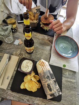 Tex Mex Wrap and Beyond Madness Burger at Balance Bowl in Gzira