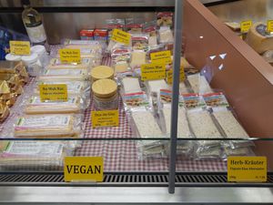 Vegan cheese at Urban Food Store Chas Challer in Zurich