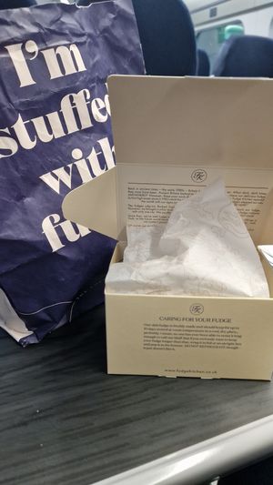 Nicely wrapped yum at Fudge Kitchen in Canterbury