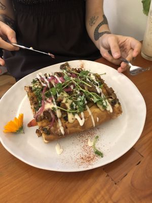 Italian flatbread at Kindred NZ in Dunedin