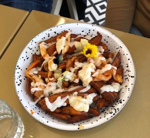 Loaded kumara fries  at Kindred NZ in Dunedin