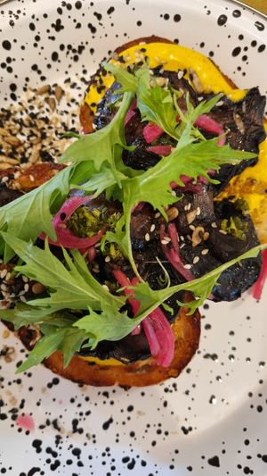 Mushrooms on toast at Kindred NZ in Dunedin