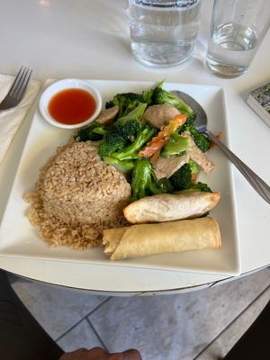 Chicken and broccoli lunch special  at Loving Hut - Chandler St in Worcester