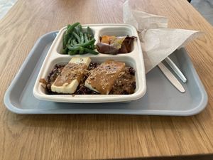 Tofu, riceberry, sweet potato, green beans,   at Kati Shop in New York City