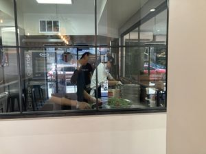 You can see the food being prepared through the window  at Kati Shop in New York City