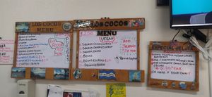 Vegan menu at Los Cocos in Los Angeles