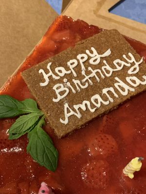 Vegan strawberry cheesecake   at Kirari West in Redondo Beach