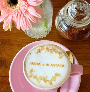 Personalised rippled coffee!  at Coffee Cartel in Kerobokan Kelod