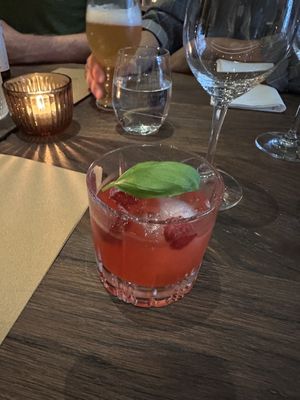 Rhubarb martini   at Natura in Helsinki