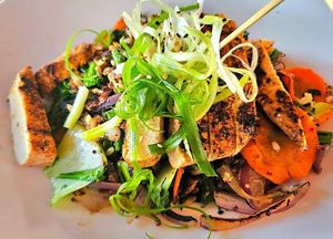 Blackened Gardein Chicken and Black Rice Bowl at Yard House in Austin