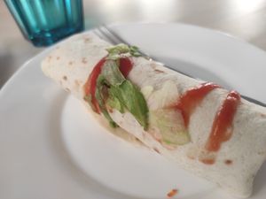 Lentil wrap at Salamanca Magenta Cafe & Bar in Salamanca