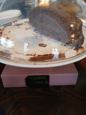 Vegan chocolate cake.  at Salamanca Magenta Cafe & Bar in Salamanca
