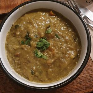 Green curry with rice. Quite bland at Wild & The Moon - Saint Honoré in Paris