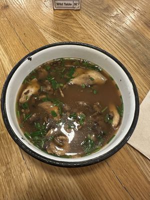 Mushroom broth   at Wild & The Moon - Saint Honoré in Paris