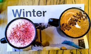 Latté drinks at Wild & The Moon - Saint Honoré in Paris