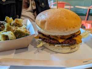 Double cheese burger at Theory (ex-BurgerTheory) in Paris