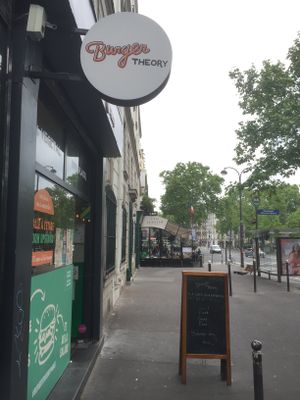 Outside signage at Theory (ex-BurgerTheory) in Paris