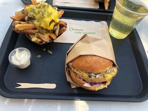 Burger and loaded fries  at Theory (ex-BurgerTheory) in Paris