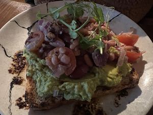 Bean avocado toast  at Café Du Parc in Killarney