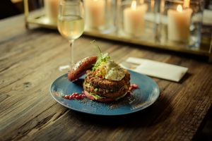 Moroccan Style Chickpea Burger at Café Du Parc in Killarney