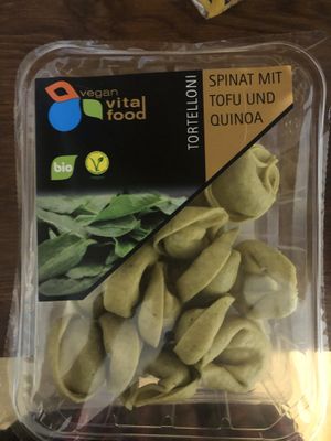 spinach tofu tortelloni at denn's Biomarkt - Feilitzschstraße  in Munich