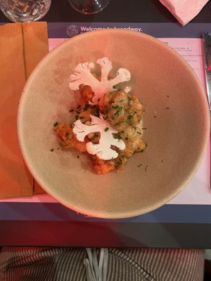 vegan deep fried cauliflower   at Broadway in Kos