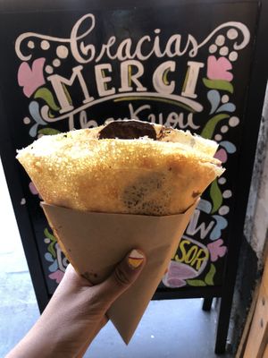 Vegan crepe with chocolate  at La Petite Française in Arequipa