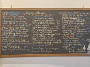 Menu at Mang's Mania in Ho Chi Minh City