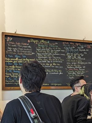 Menu for the day at Mang's Mania in Ho Chi Minh City