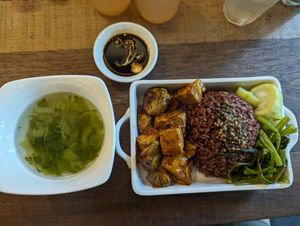 Vegan fennel balls with Tofu at Mang's Mania in Ho Chi Minh City