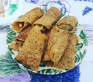 Pancake with fresh fruit. at Villa La Vida in Egmond Aan Zee