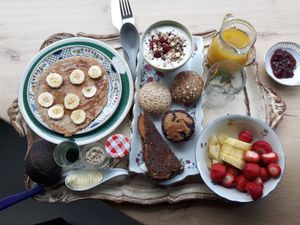 Amazing vegan breakfast! at Villa La Vida in Egmond Aan Zee