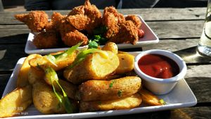 Cauliflower florets and Kifler Potatoes at Bright Brewery in Bright