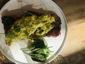 Tasty tofu scramble  at Moment in Christchurch