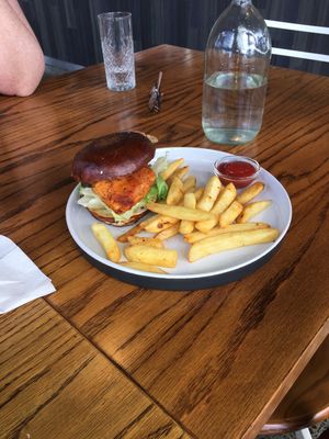 Tofu burger  at Moment in Christchurch