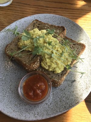 Scrambled tofu with kale pesto at Moment in Christchurch