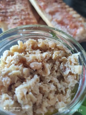 Atún vegana elaboración propia. at La Teca Burger in Sabadell