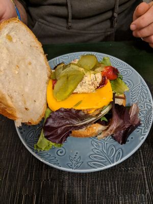 2 vegan chese burger at La Teca Burger in Sabadell