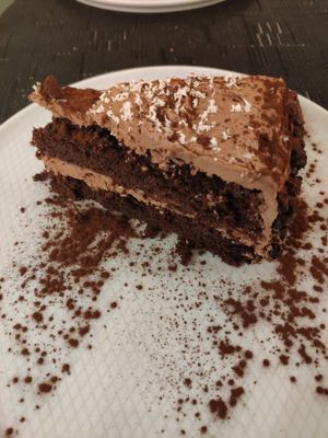 Chocolate cake at La Teca Burger in Sabadell