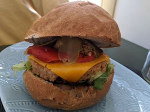 La Mediterranea burger at La Teca Burger in Sabadell