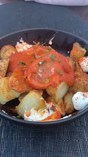 Patatas Bravas. at La Teca Burger in Sabadell