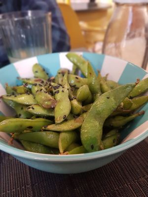 Edamame at La Teca Burger in Sabadell
