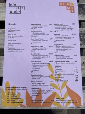   at Half Cup in London